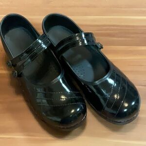 Sanita Patent Double Mary Jane Clogs